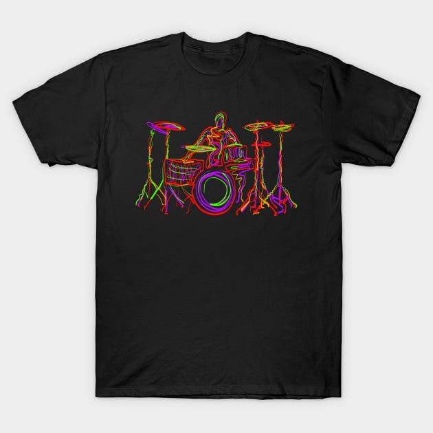 Fancy Drummer Modern Style T-Shirt by jazzworldquest